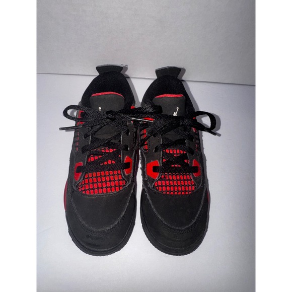 Jordan Other - Nike Jordan 4 Retro Sneakers Black and Red Toddler Size 10